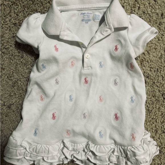 Ralph Lauren White Polo Dress with bloomer - Picture 3 of 6